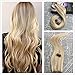 Moresoo 14 inch 20pcs/50g Two-tone Colored Hair Bleach Blonde(Color 613) Highlighted with Honey Blonde 100% Remy Human Hair Invisible Tape In Hair Extensions