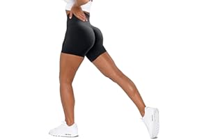 Unthewe Workout Butt Lifting Shorts for Women High Waisted Seamless Gym Yoga Booty Shorts