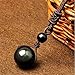 Tmrow Natural Stone Pendant Necklace For Women And Men Obsidian Black Eye Rainbow Beads Lucky Ball Transfer Love Necklaces & Pendants