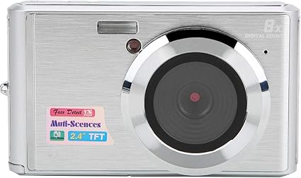 Goshyda 21MP 2 4in Kids CameraTFT Color Screen 400mAh Digital Zoom CamcorderSupport Memory Up To 64GBSilver