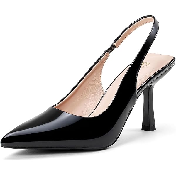 Amazon.com | FOWT Women Slip on Pointed Toe Pumps Wave Edge