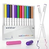 Welebar 12 Pack Infusible Pens Compatible with Cricut Maker 3/Maker 4/Maker/Explore 3/4/Air 2/Air, 1.0 Tip Sublimation Ink Ma