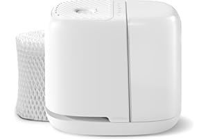 Canopy Bedside Humidifier 2.0, White, 36 HR Run Time, 2.5L Capacity - Reading Light & White Noise - Alleviate Symptoms of Allergies, Flu, Cold, Dry Skin - Humidifier, Filter, Power Cord & Adapter