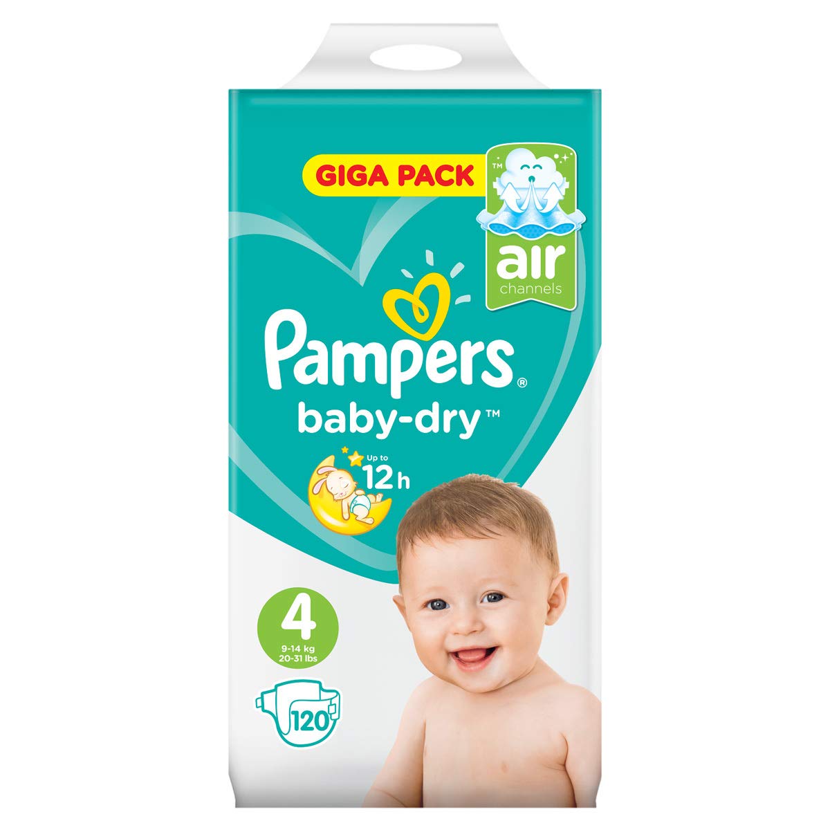 Pampers Baby Dry Nappies Size 4 Giga Pack - 120 Nappies