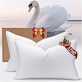 PlushHavenCloud White Goose Down Pillow 2 Packs Luxury Hotel Bed Pillow with 100% 900+ Fill Power, Goose Feather Pillow for Sleeping, 700 Thread Count Cotton Shell, Queen Size- Medium