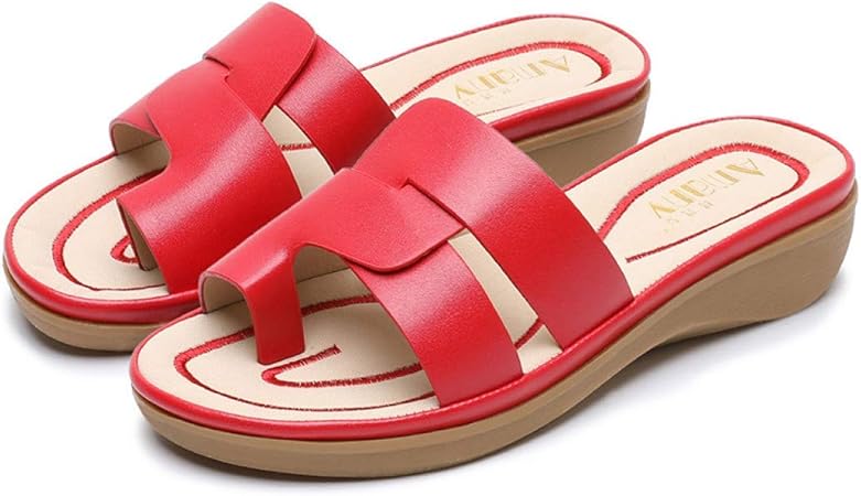 red gladiator sandals