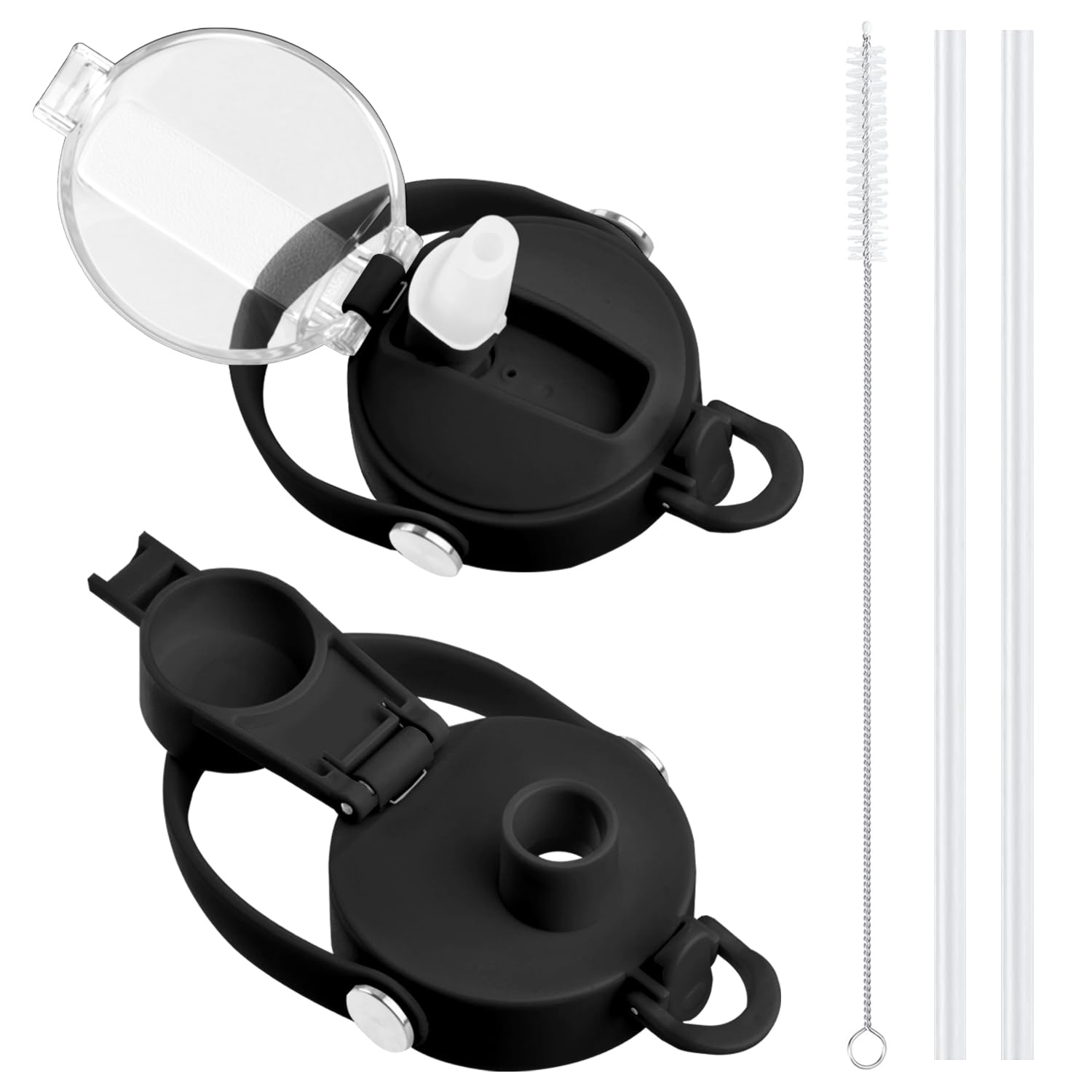 Photo 1 of SENDESTAR Straw Lid for Hydroflask Wide Mouth Water Bottle with 12,16,18,20,24,32,40,64 oz, Auto Flip Straw Top Cap fit Most Wide Mouth Bottles, Sports Cap Water Bottle Accessories Top Replacement