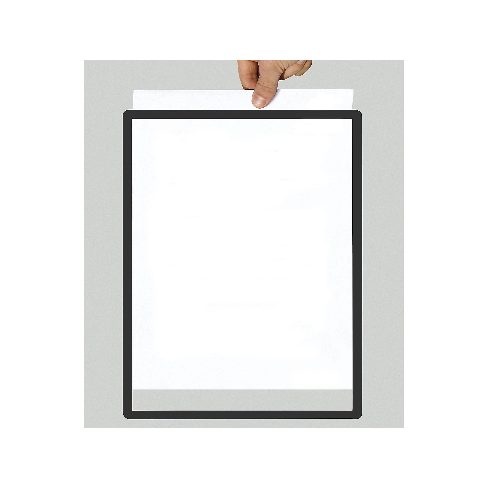 A3 Magnetic Frame Document Holder, Ideal For Flat Steel Surfaces, Easy Insertion & Removal Of Documents, Black, Pack of 10