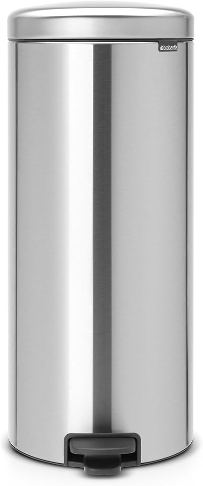 Brabantia NewIcon Pedal Bin 30 L Matt Steel Soft Closure with Inner Bucket