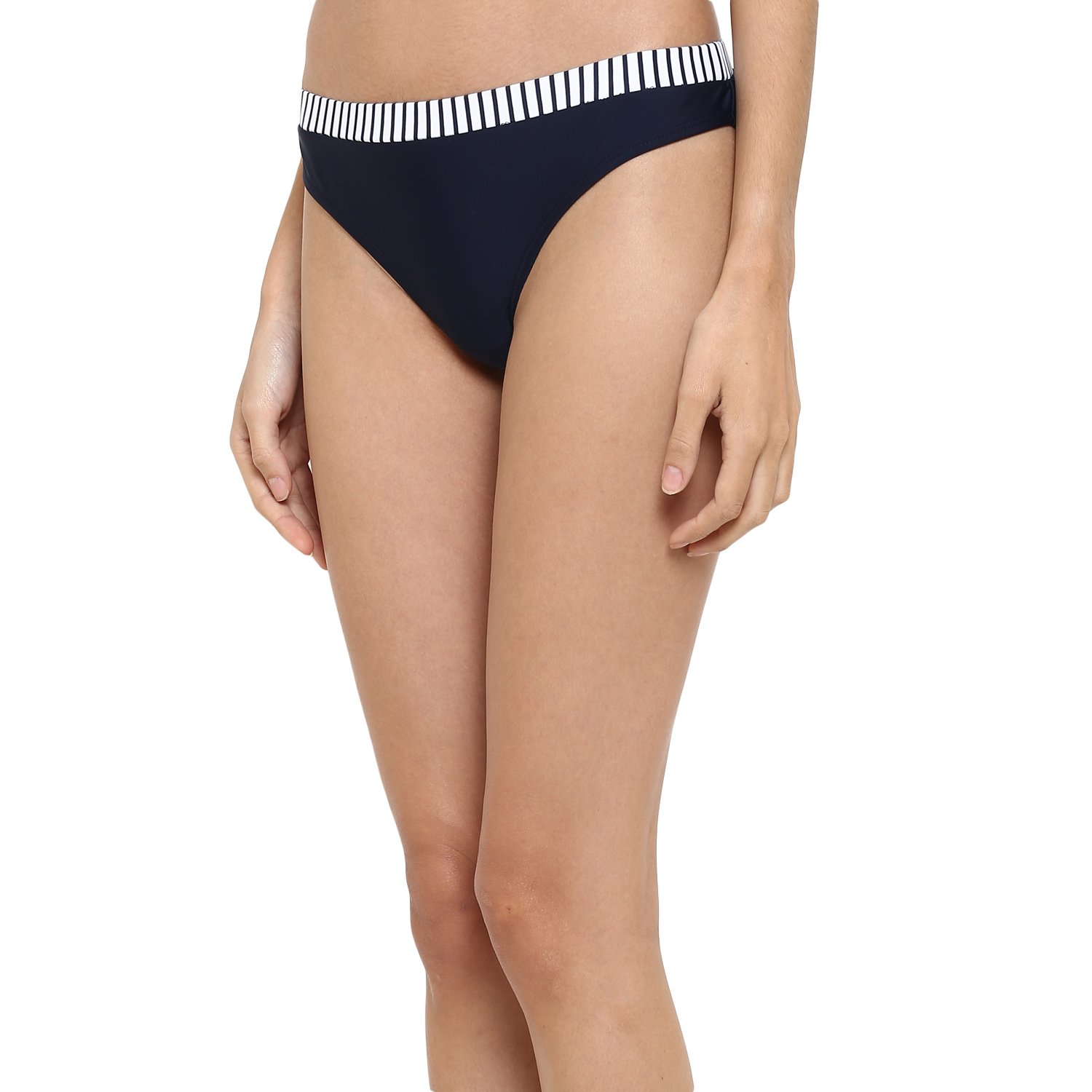 kvl womens solid bikini swimsuit bottom - navy