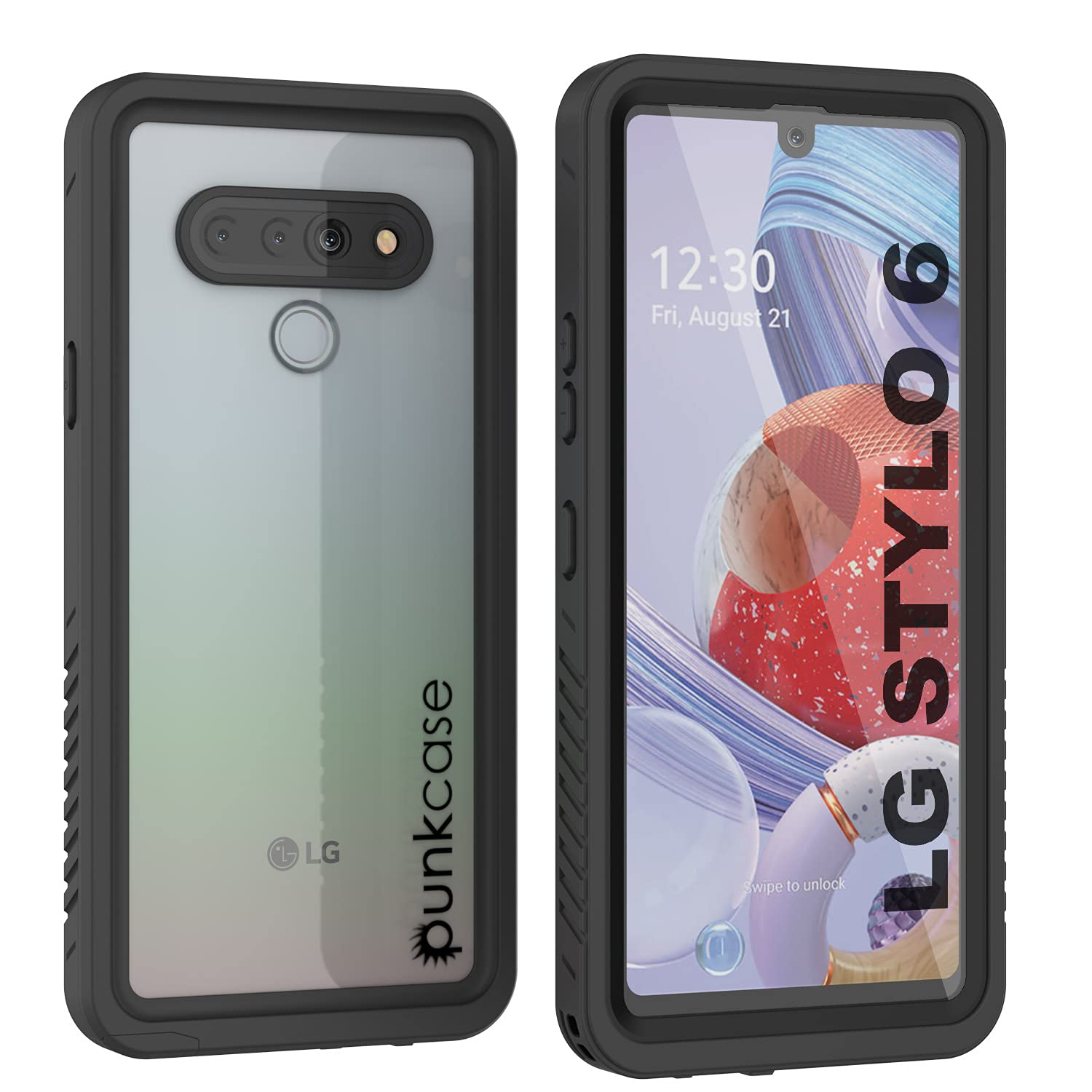 Punkcase for LG Stylo 6 Waterproof Case [Extreme Series] [Slim Fit] [IP68 Certified] [Shockproof] [Snowproof] Armor Cover W/Built in Screen Protector for LG Stylo 6 (6.8") (2020) (Black)