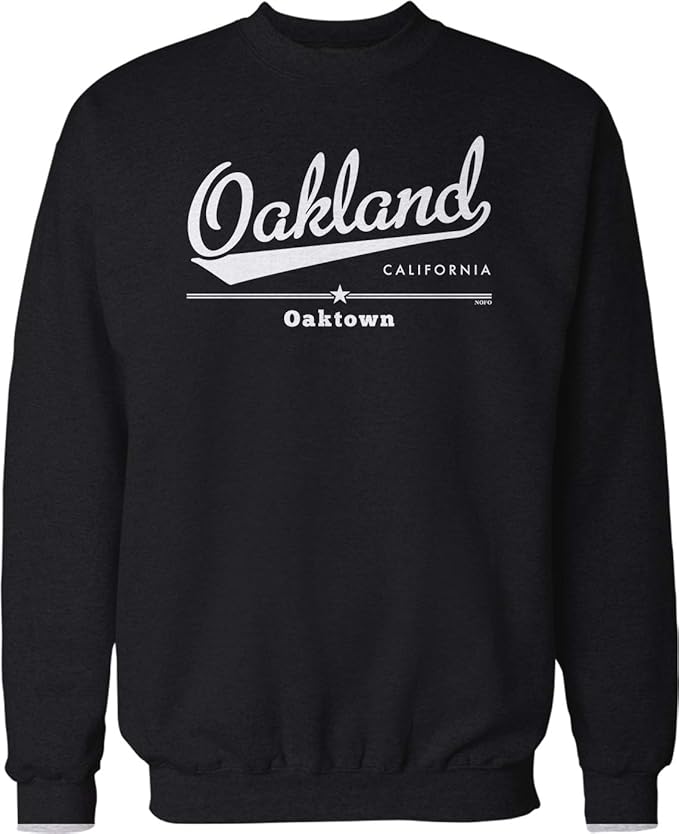 Hoodteez Oakland, California, Oaktown Crew Neck Sweatshirt