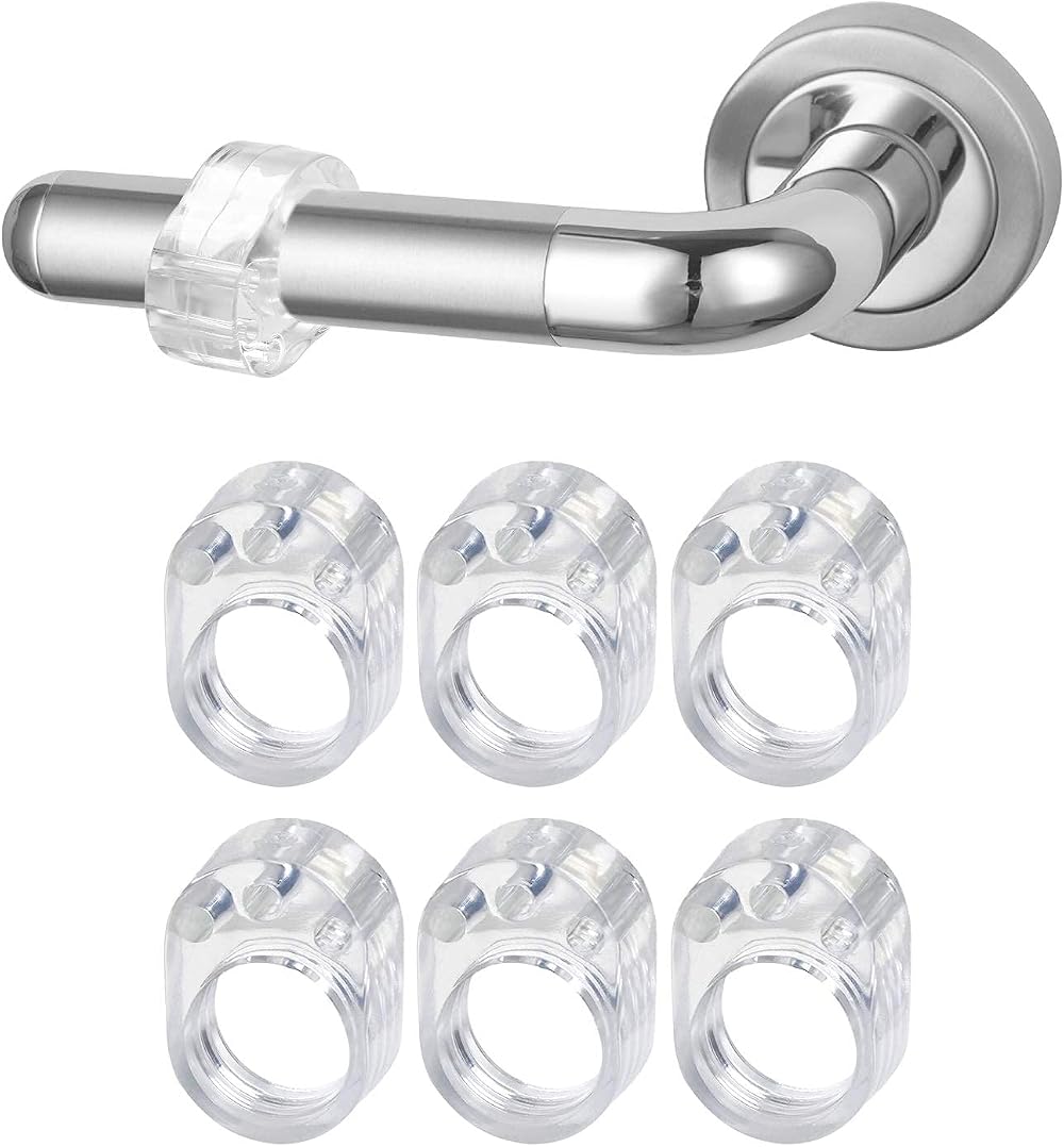 Ziranee Door Handle Bumpers 6 PCS PVC Transparent Wall Protectors