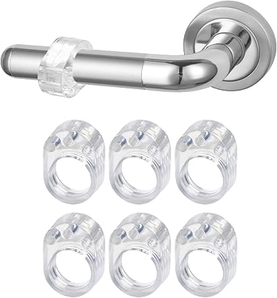Ziranee Door Handle Bumpers 6 PCS PVC Transparent Wall Protectors
