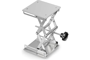 FunChem Lab Scissors Jack, Stainless Steel Lab Jack Laboratory Lift Stand Table (150 x 150 mm)