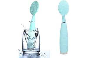 Facial Cleansing Brush,ElectricFace Scrubber Silicone Face Scrubber Rechargeable Facial Exfoliator, IPX - 6 Water Proof Elect