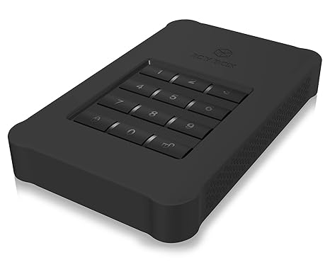 ICY BOX IB-289U3 Externes Gehäuse mit Tastenverschlüsselung für 2,5' (6,35 cm) SATA HDD/SSD, AES 256-bit Hardware-Verschlüsse
