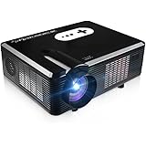 Ezapor HD Video Projector 1280x800 Full Color LCD LED Beamer Home Proyector for Theater Movie Game Black Color