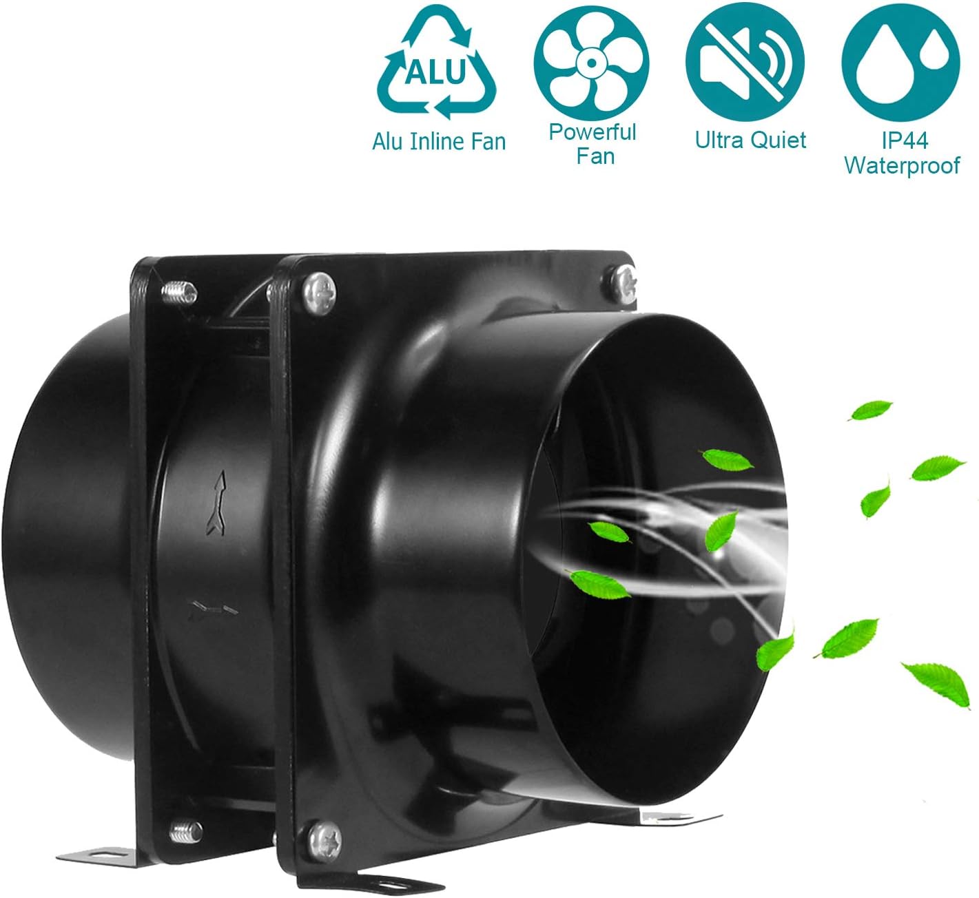Inline Extractor Fan, HG POWER Quiet Axial Duct Fan Mixed Flow