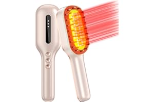 HAUBAT Laser Therapy Hair Growth Comb,FDA Cleared Laser Hair Growth Device Red Light Electric Scalp Massager, promote hair growth in women and men,Red Blue Light