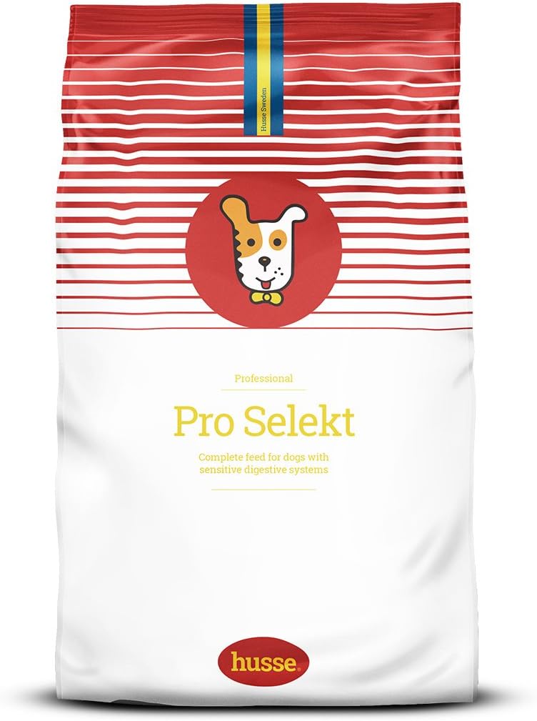 Husse Pro Selekt Adult Dry Dog Food for Skin & Seasonal Allergies, Chicken & Rice Recipe, Gluten-Free, Nutrient-Rich for All Breed Sizes, Digestive Support, 15kg