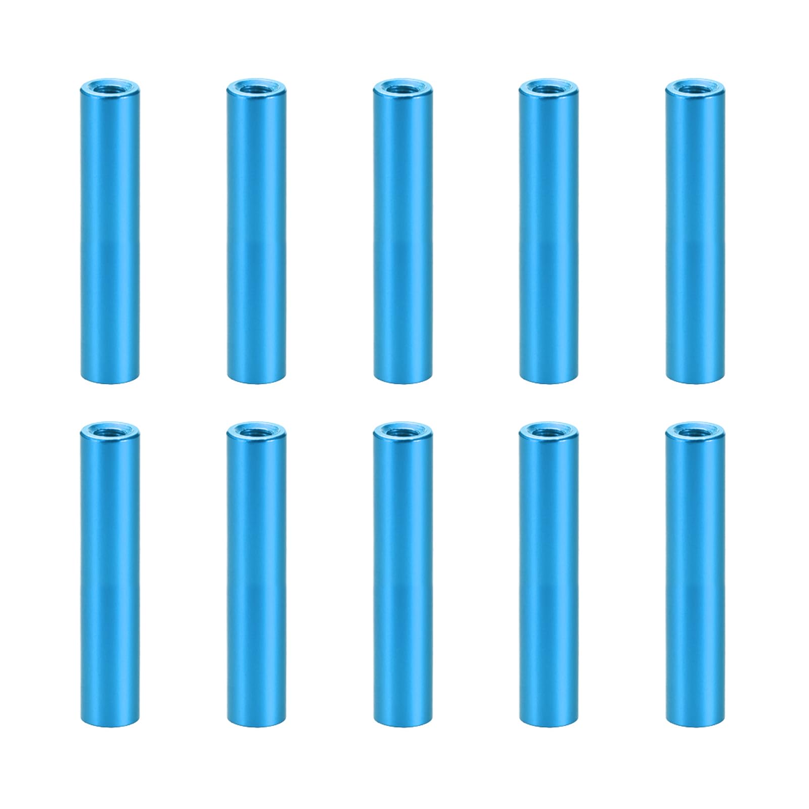 YOKIVE 10 Pcs Standoff Spacer, Aluminum Round Straight Spacer | Prevent Joint Deformation, Great for Robot, Drone (Blue, M3, 25mm) — image 1
