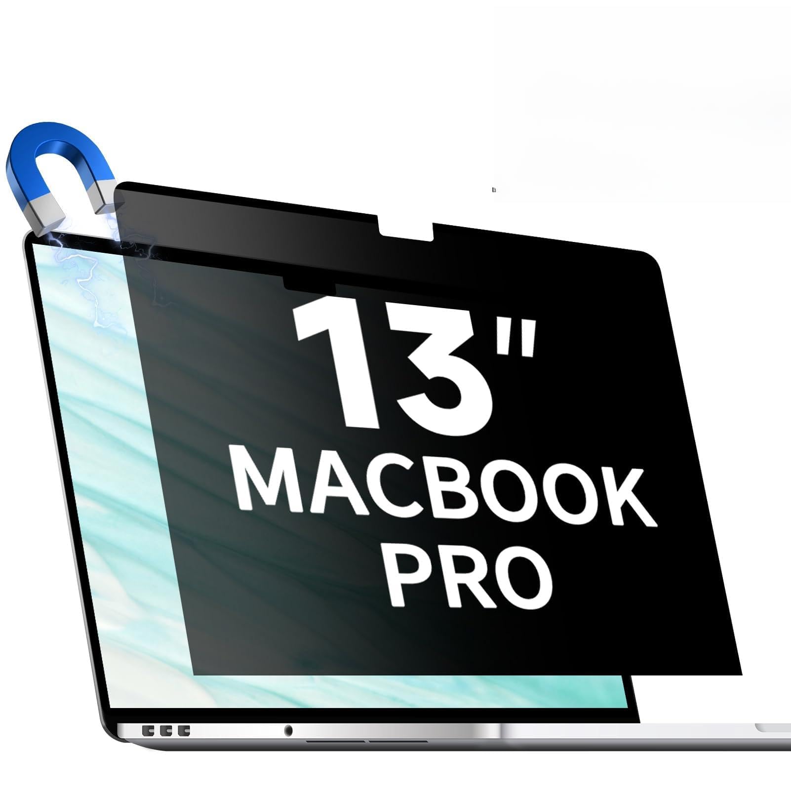 Magnetic Privacy Screen for 13 Inch MacBook Pro (2016, 2017, 2018, 2019, 2020, 2021, 2022, M1, M2), Removable Matte Laptop Privacy Screen Anti Glare Blue Light Filter, Anti-Spy for Mac 13''