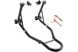 SUNROAD 220KG 485LBS Motorcycle Lift Bike Rear Wheel Swingarm Spool Lift Stand Paddock Stands, Black