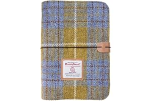 TAILORMAP Harris Tweed A5 Notebook Binder 6 Ring, Wool Fabric Soft Cover Refillable A5 Binder, 80 Pages for A5 Refill Paper and A5 Planner Inserts, Notebook Journals for Writing, A5 Size 80 Pages (Yellow)
