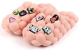 KISSXIAOYA Bubble Slides for Women/Men, Massage Bubble Slippers, Funny Bubble Shoes, Unisex Breathable Beach Sandals, Non-slip Spa Slippers, Home Bedroom Shower Trendy Ball Slippers, Soft Pillow Stress Relief Slide