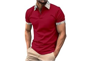Muscularfit Mens Shirts Casual Stylish Button Down Short Sleeve Polo Shirt Summer Vacation Shirts Loose Athletic Pullover Tee