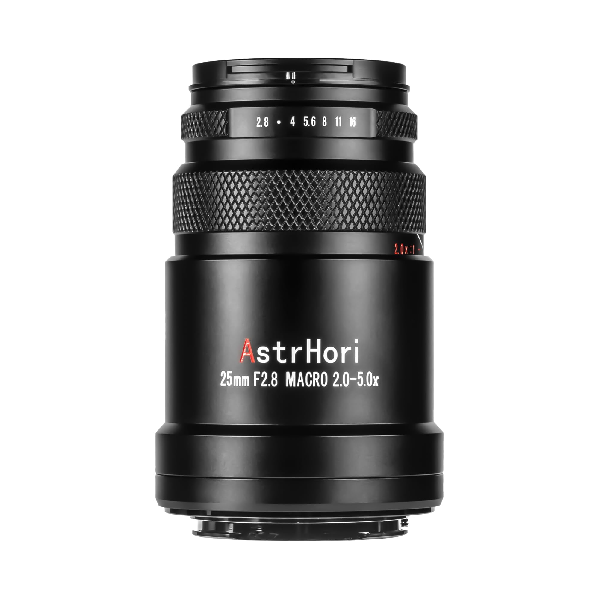 AstrHori 25mm F2.8 2X-5X Ultra Macro Lens Full Frame Manual Focus Compatible with Canon RF mount mirrorless cameras EOSR, RP,R5,R5C,R6,R7,R10,etc.