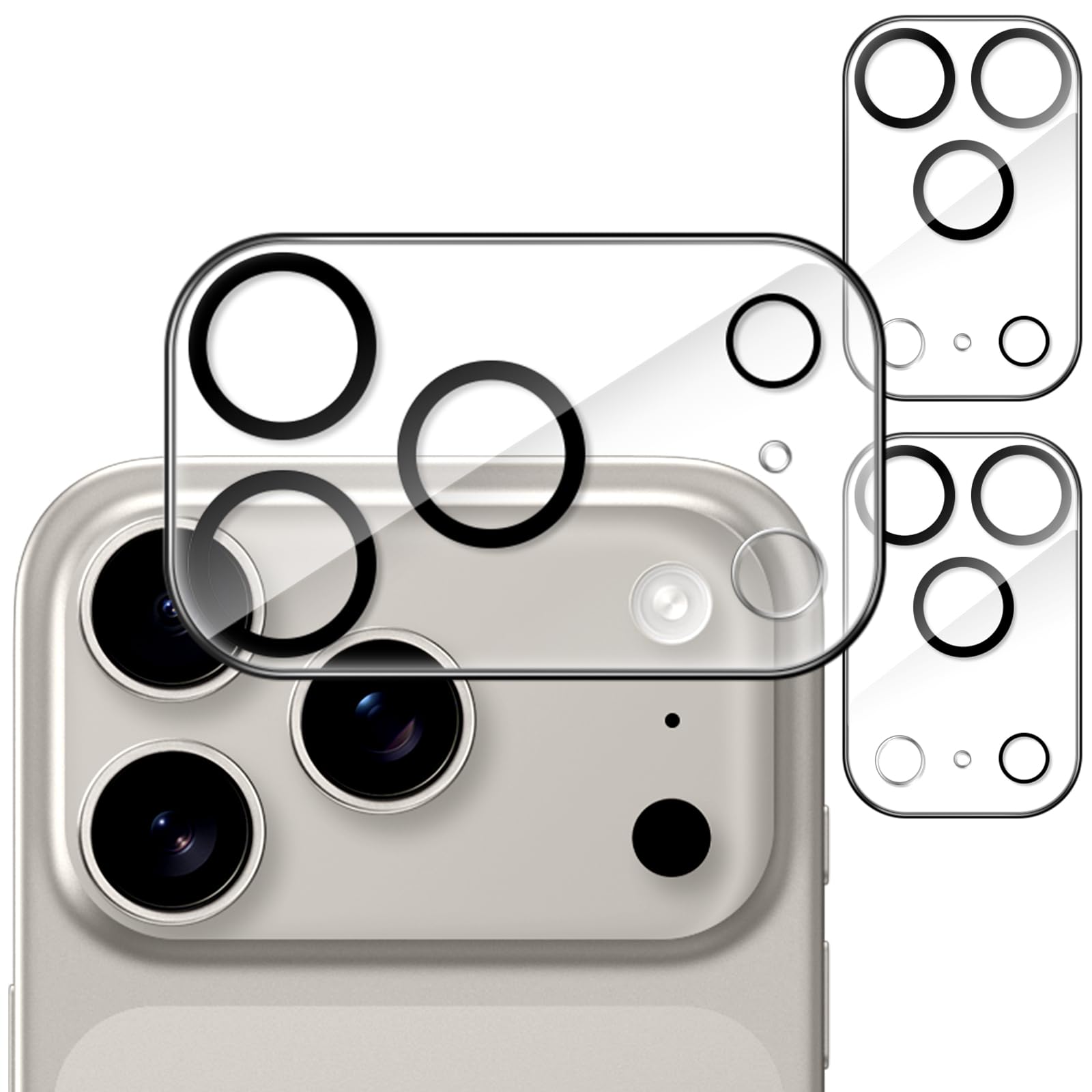 Camera Lens Protector for iPhone 17 Pro Max 6.9-Inch, 9H Tempered Glass, 3-Pack