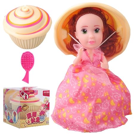 Cupcake Überraschungspuppen Prinzessin Duft, magische Cupcake-Spielzeug für 3 Jahre alte Mädchen, verwandeln sich von einem K