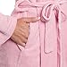 Silver Lilly Women's Robe - Plush Wrap Shawl Collar Kimono Bathrobe