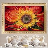 LAY'S 5D Diamond Painting Cross Stitch Kit Sunflower Pattern Embroidery Wall Home Decoration