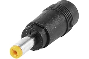 uxcell DC Plug Adapter, DC Power Adapter 4.75 x 1.7mm Male Barrel Connector to 5.5mm x 2.1mm Female Jack 1 PC Black