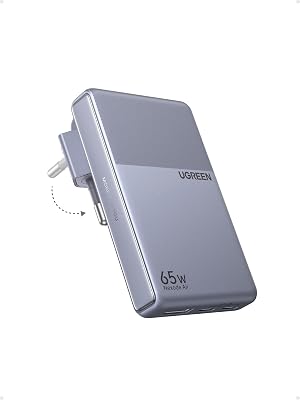 Nexode Air Slim Chargeur 65W USB C Rapide 3 Ports GaNInfinity Tech