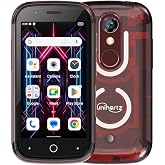 Unihertz Jelly Star, The World's Smallest 4G Android 13 Smartphone Transparent Design LED Light NFC OTG, Red (Support T-Mobile &amp; Verizon only)