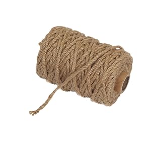 Vivifying 98 Feet 4mm 4 Ply Jute Twine, Natural Biodegradable Strong Jute Rope for Garden, Gifts, Crafts (Brown)
