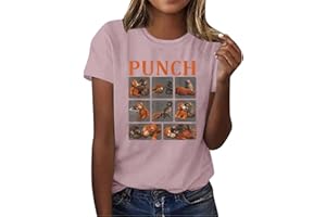 Cute Monkey Punch T Shirts Womens Funny Baby Monkey Print Short Sleeve Tops Casual Brave Inspiration Pullover Blouses