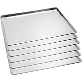 STEELUS 6 Pack Full Size Baking Sheet Pans, Aluminum Commercial Cookie Sheets Non-Stick, 26"x18"