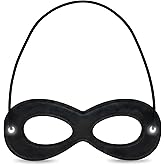 TideTaho Adjustable Black Superhero Eye Masks – Family Costume Play, Halloween Dress-Up, Multi-Role & Party Masks (1 PCS)