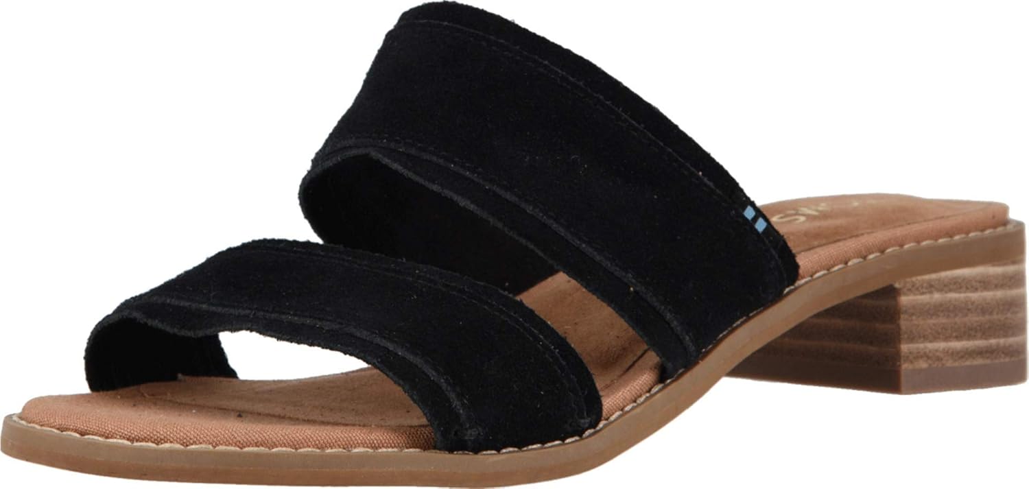toms black leather sandals