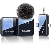 PQRQP 3-in-1 Mini Microphone for iPhone/Android/Camera, Hi-Fi Audio, 48kHz/24-bit,Wireless Microphone, 328ft Range, 20H Batte