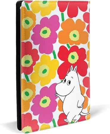 Amazon A5サイズ ムーミン 花柄 北欧 ブックカバー ノートカバー メモ帳カバー 手帳カバー レザー 読書 アニメ キャラクター かわいい おしゃれ ブックカバー 文房具 オフィス用品