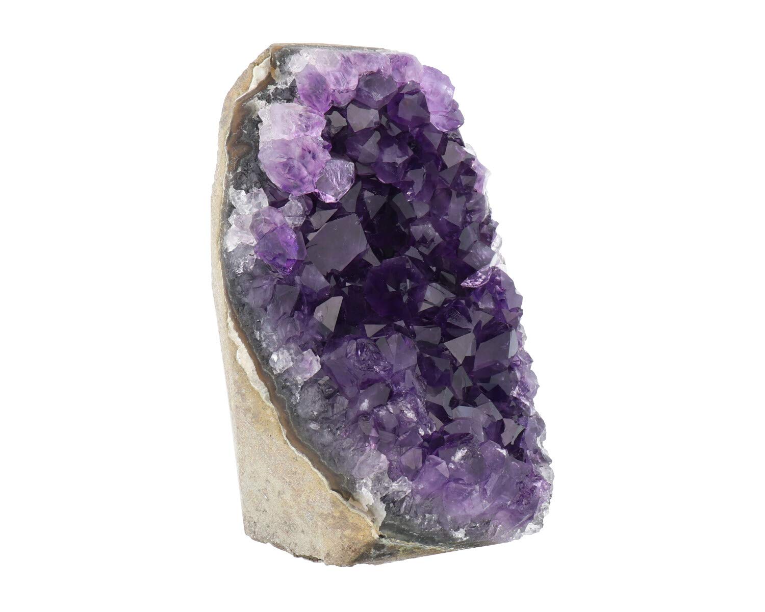 Amethyst Clusters Quartz Crystal Geode Spiritual Healing Home Decor Stone, 250 grams or less, stone