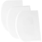 SURDOCA Dough Scraper Bench Scraper - 3P 4.7x3.7" Plastic Flexible Bowl Scraper, Sharp Edge &amp; Angles Cake Scraper. Non-Slip Bakeware Decorating Tools Sculpting &amp; Modeling Tools - Pure White