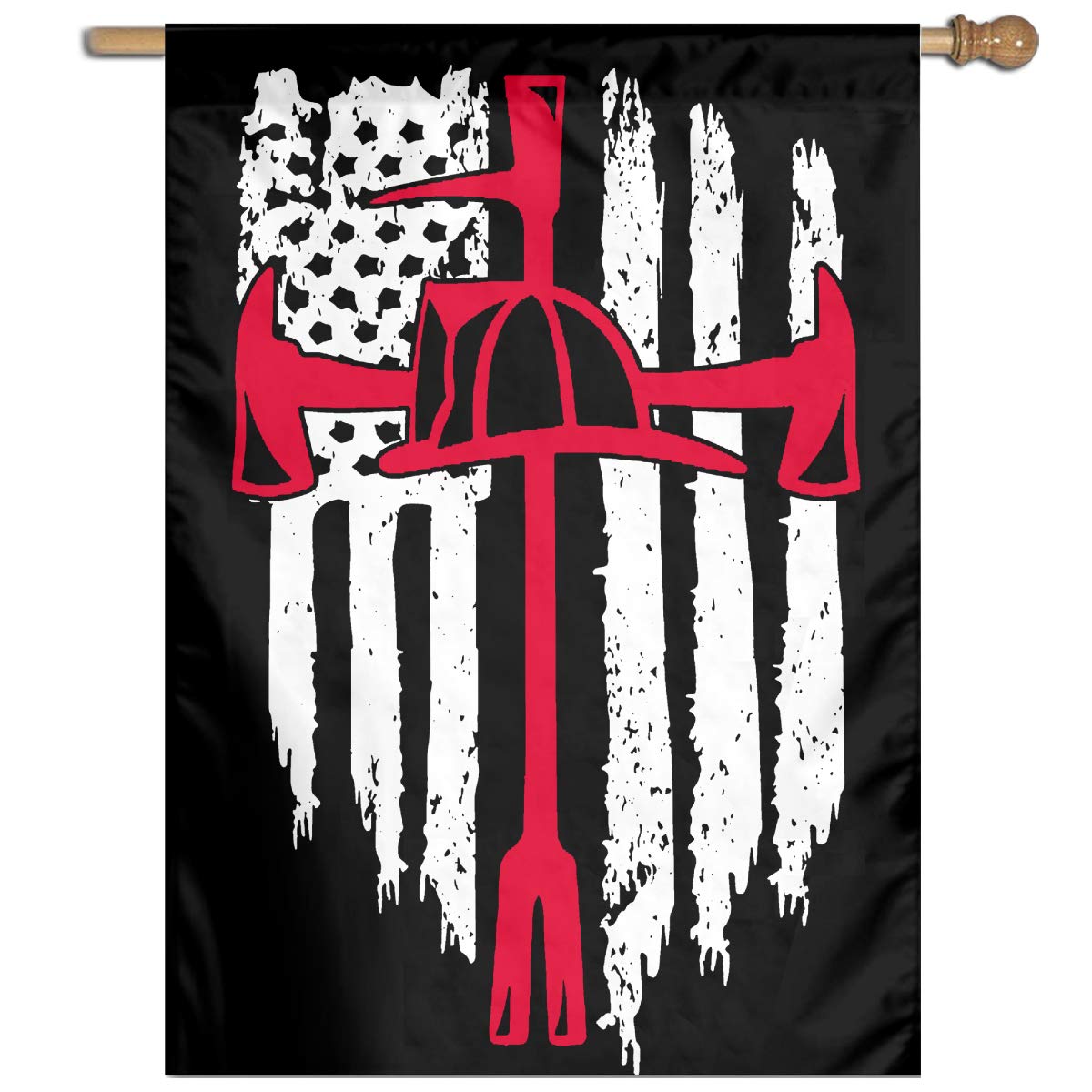 Reflective American Flag Firefighter Thin Red Line Fire Department Home Banner Flags Springtime 27