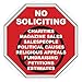 No Soliciting Window Static Cling Decal in Red (4 in. x 4 in.)